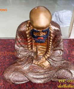 Tượng Đạt Ma Sư Tổ Bằng Đồng Decor Cao 27cm