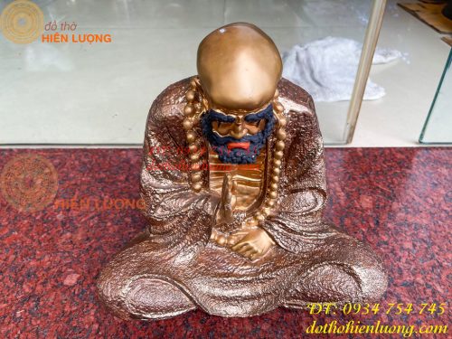 Tượng Đạt Ma Sư Tổ Bằng Đồng Decor Cao 27cm