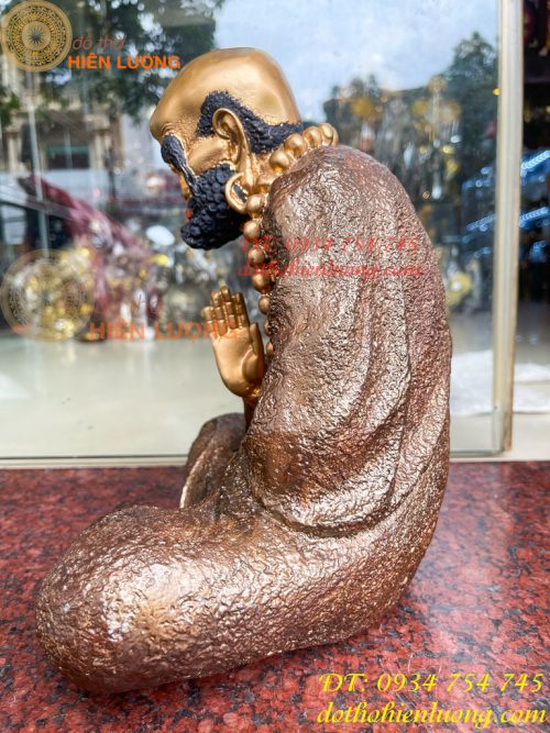 Tượng Đạt Ma Sư Tổ Bằng Đồng Decor Cao 27cm