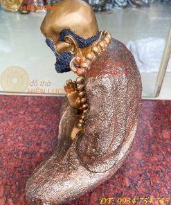 Tượng Đạt Ma Sư Tổ Bằng Đồng Decor Cao 27cm