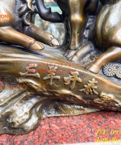 Tượng Tam Dương Bằng Đồng Cao 35cm Phong Thủy