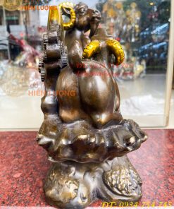 Tượng Tam Dương Bằng Đồng Cao 35cm Phong Thủy
