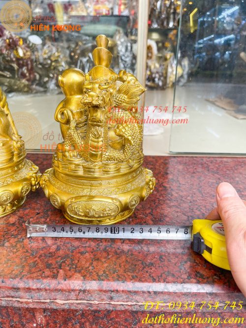 Bộ Tam Hợp 12 Con Giáp Bằng Đồng Phong Thủy Cao 22cm