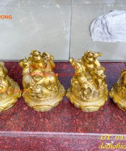 Bộ Tam Hợp 12 Con Giáp Bằng Đồng Phong Thủy Cao 22cm