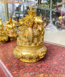 Bộ Tam Hợp Tí, Thìn, Thân, Bằng Đồng Cao 22cm