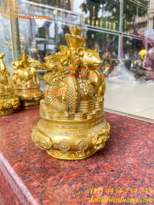 Bộ Tam Hợp Tí, Thìn, Thân, Bằng Đồng Cao 22cm