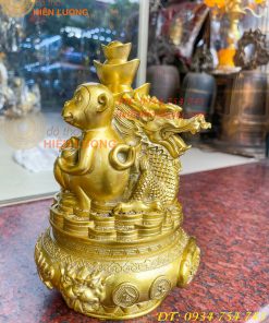 Bộ Tam Hợp Tí, Thìn, Thân, Bằng Đồng Cao 22cm