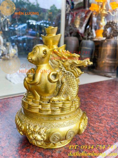Bộ Tam Hợp Tí, Thìn, Thân, Bằng Đồng Cao 22cm