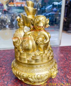 Bộ Tam Hợp Tí, Thìn, Thân, Bằng Đồng Cao 22cm