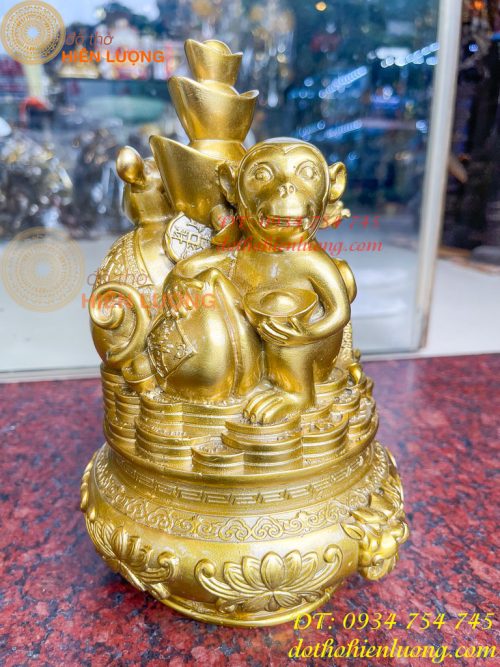 Bộ Tam Hợp Tí, Thìn, Thân, Bằng Đồng Cao 22cm