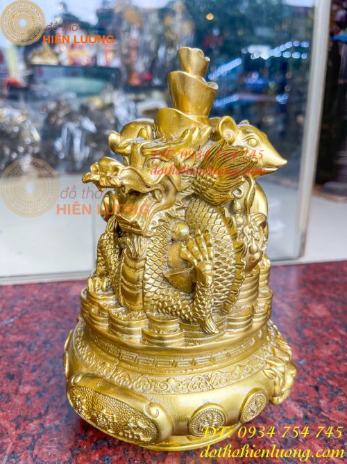 Bộ Tam Hợp Tí, Thìn, Thân, Bằng Đồng Cao 22cm