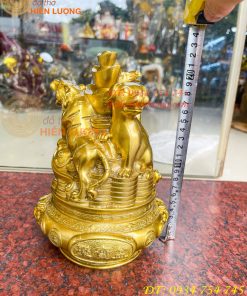 Bộ Tam Hợp Dần, Ngọ, Tuất Bằng Đồng Cao 22cm