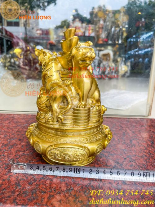 Bộ Tam Hợp Dần, Ngọ, Tuất Bằng Đồng Cao 22cm