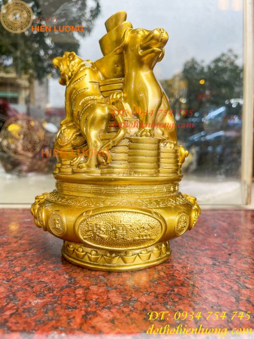 Bộ Tam Hợp Dần, Ngọ, Tuất Bằng Đồng Cao 22cm