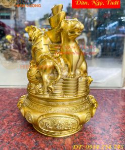 Bộ Tam Hợp Dần, Ngọ, Tuất Bằng Đồng Cao 22cm