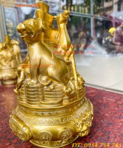 Bộ Tam Hợp Dần, Ngọ, Tuất Bằng Đồng Cao 22cm