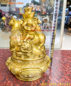 Bộ Tam Hợp Mão, Mùi, Hợi Bằng Đồng Cao 22cm