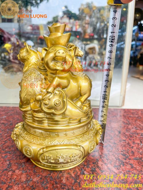Bộ Tam Hợp Mão, Mùi, Hợi Bằng Đồng Cao 22cm
