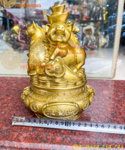 Bộ Tam Hợp Mão, Mùi, Hợi Bằng Đồng Cao 22cm