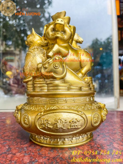Bộ Tam Hợp Mão, Mùi, Hợi Bằng Đồng Cao 22cm