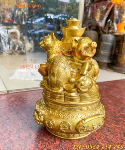 Bộ Tam Hợp Mão, Mùi, Hợi Bằng Đồng Cao 22cm