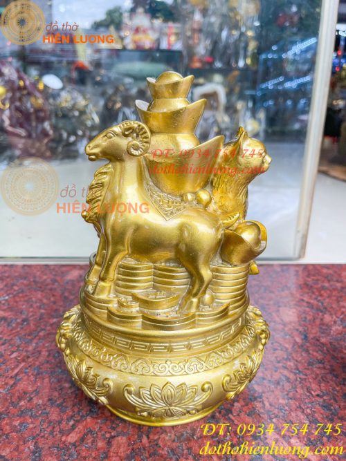 Bộ Tam Hợp Mão, Mùi, Hợi Bằng Đồng Cao 22cm