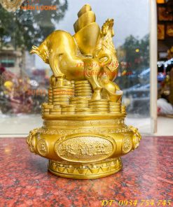 Bộ Tam Hợp Sửu, Tị, Dậu Bằng Đồng Cao 22cm