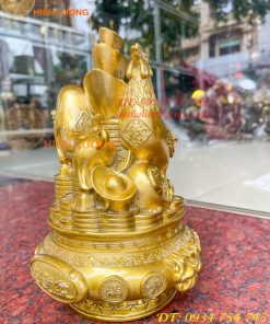 Bộ Tam Hợp Sửu, Tị, Dậu Bằng Đồng Cao 22cm