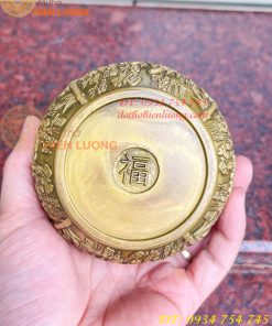 Hũ Đựng Trà Chữ Phúc Bằng Đồng Để Phòng Khách Trang Trí