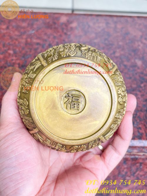 Hũ Đựng Trà Chữ Phúc Bằng Đồng Để Phòng Khách Trang Trí