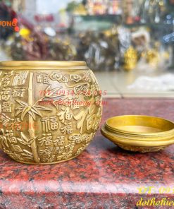 Hũ Đựng Trà Bằng Đồng Để Phòng Khách Trang Trí