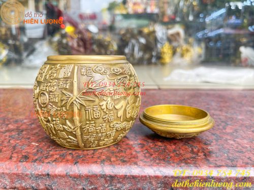 Hũ Đựng Trà Bằng Đồng Để Phòng Khách Trang Trí