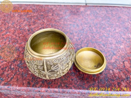 Hũ Đựng Trà Bằng Đồng Để Phòng Khách Trang Trí