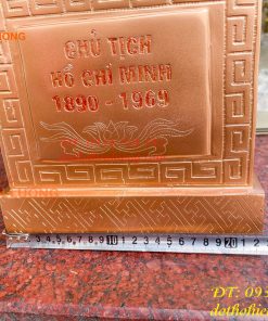 Tượng Bác Hồ Đứng Vẫy Tay Chào Cao 75cm Bằng Đồng Đỏ