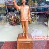 Tượng Bác Hồ Đứng Vẫy Tay Chào Cao 75cm Bằng Đồng Đỏ