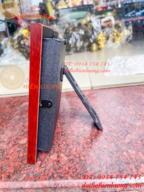 Tranh Hoa Sen Để Bàn Mạ Vàng 24K KT 20x20cm