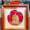 Tranh Thuyền Thuận Buồm Xuôi Gió Mạ Vàng 20x20cm