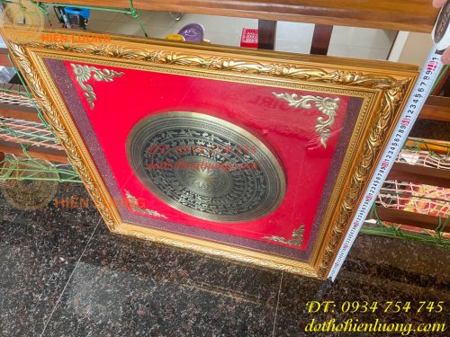 Tranh Trống Đồng Treo Tường KT 70x70cm Ăn Mòn