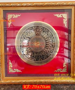 Tranh Trống Đồng Treo Tường KT 70x70cm Ăn Mòn
