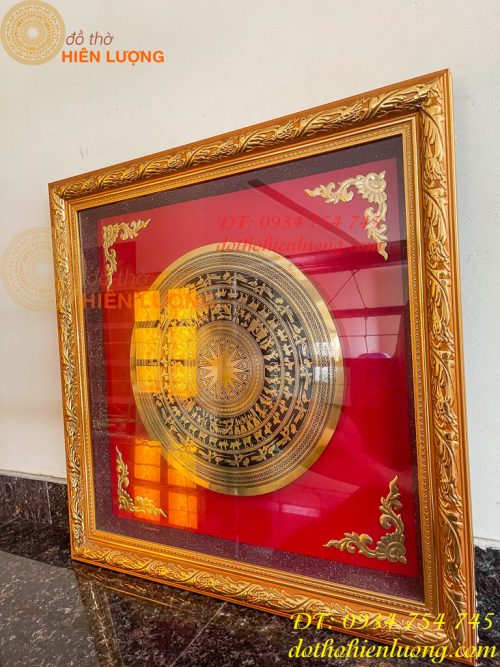 Tranh Trống Đồng Treo Tường KT 70x70cm Ăn Mòn