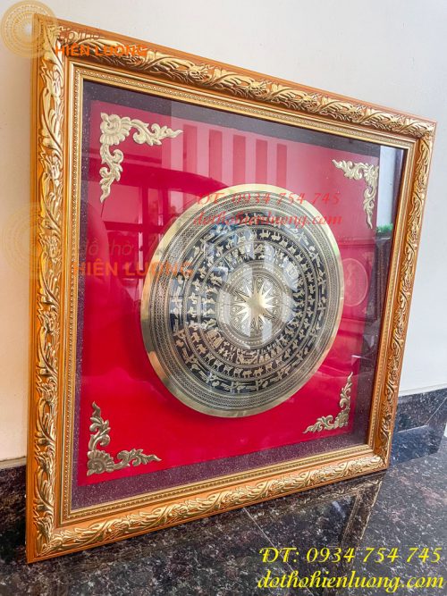 Tranh Trống Đồng Treo Tường KT 70x70cm Ăn Mòn