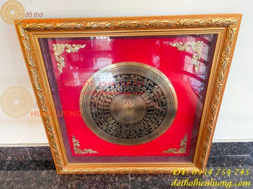 Tranh Trống Đồng Treo Tường KT 70x70cm Ăn Mòn