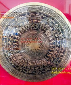 Tranh Trống Đồng Treo Tường KT 70x70cm Ăn Mòn