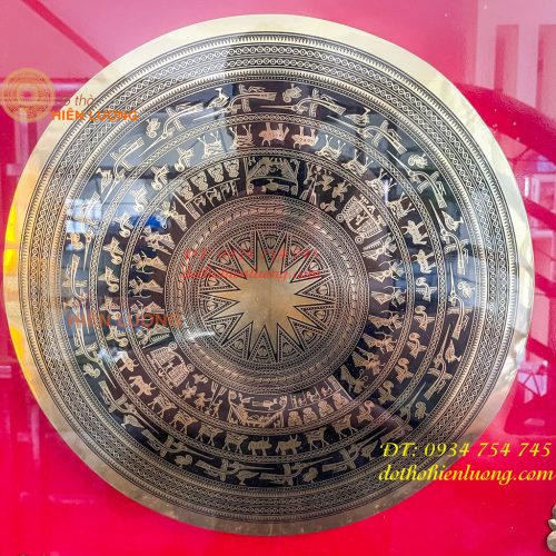 Tranh Trống Đồng Treo Tường KT 70x70cm Ăn Mòn