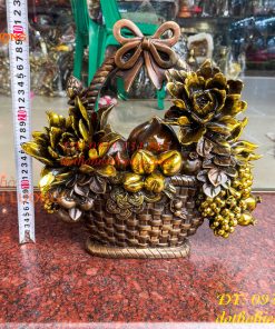 Giỏ Trái Cây Bằng Đồng Phong Thủy Cao 30cm