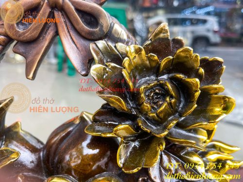 Giỏ Trái Cây Bằng Đồng Phong Thủy Cao 30cm