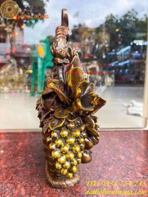 Giỏ Trái Cây Bằng Đồng Phong Thủy Cao 30cm