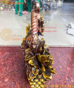 Giỏ Trái Cây Bằng Đồng Phong Thủy Cao 30cm