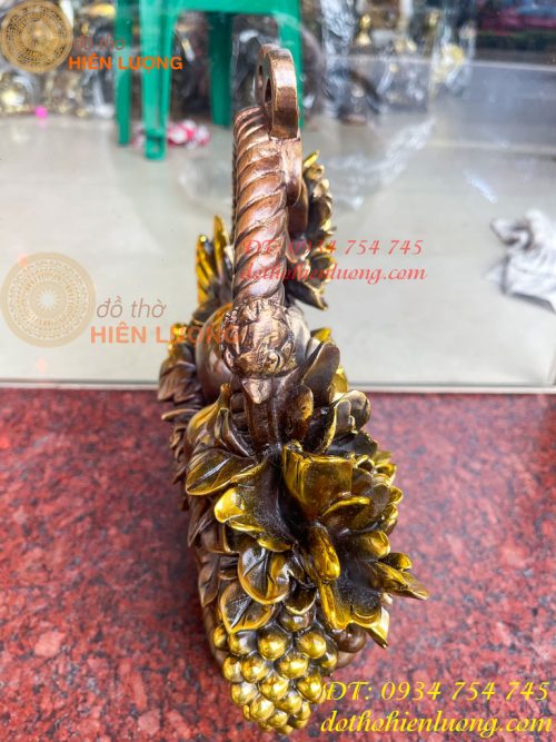 Giỏ Trái Cây Bằng Đồng Phong Thủy Cao 30cm