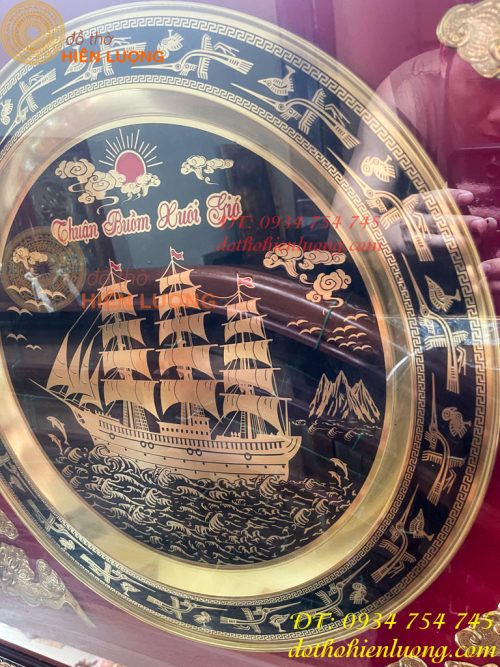 Tranh Thuận Buồm Xuôi Gió Bằng Đồng Ăn Mòn
